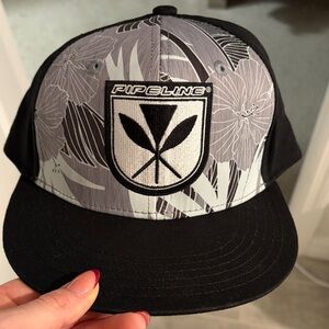 Pipeline Black and Gray Floral Cap